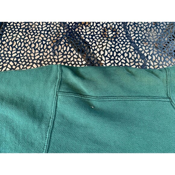 Vintage 90s Nike Green Crewneck Sweatshirt Distressed Embroidered Swoosh Size L - Picture 9 of 16